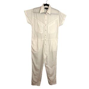 Generation Love White Short Sleeve Button Up Romper Size XS [jb]